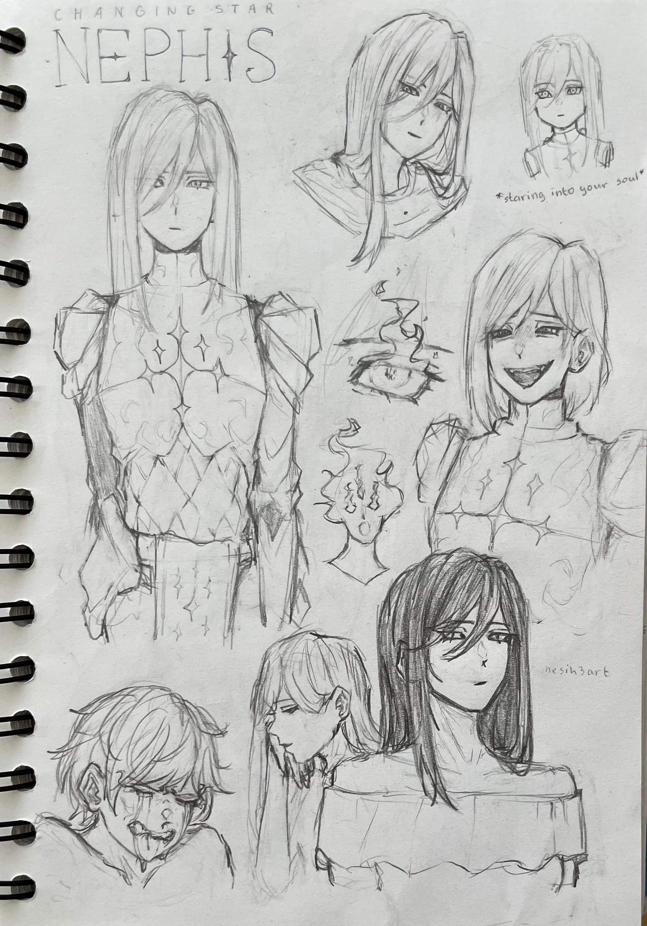 Fan art de Effie sur Reddit r/ShadowSlave (post original : 'Sketch Dump #3').