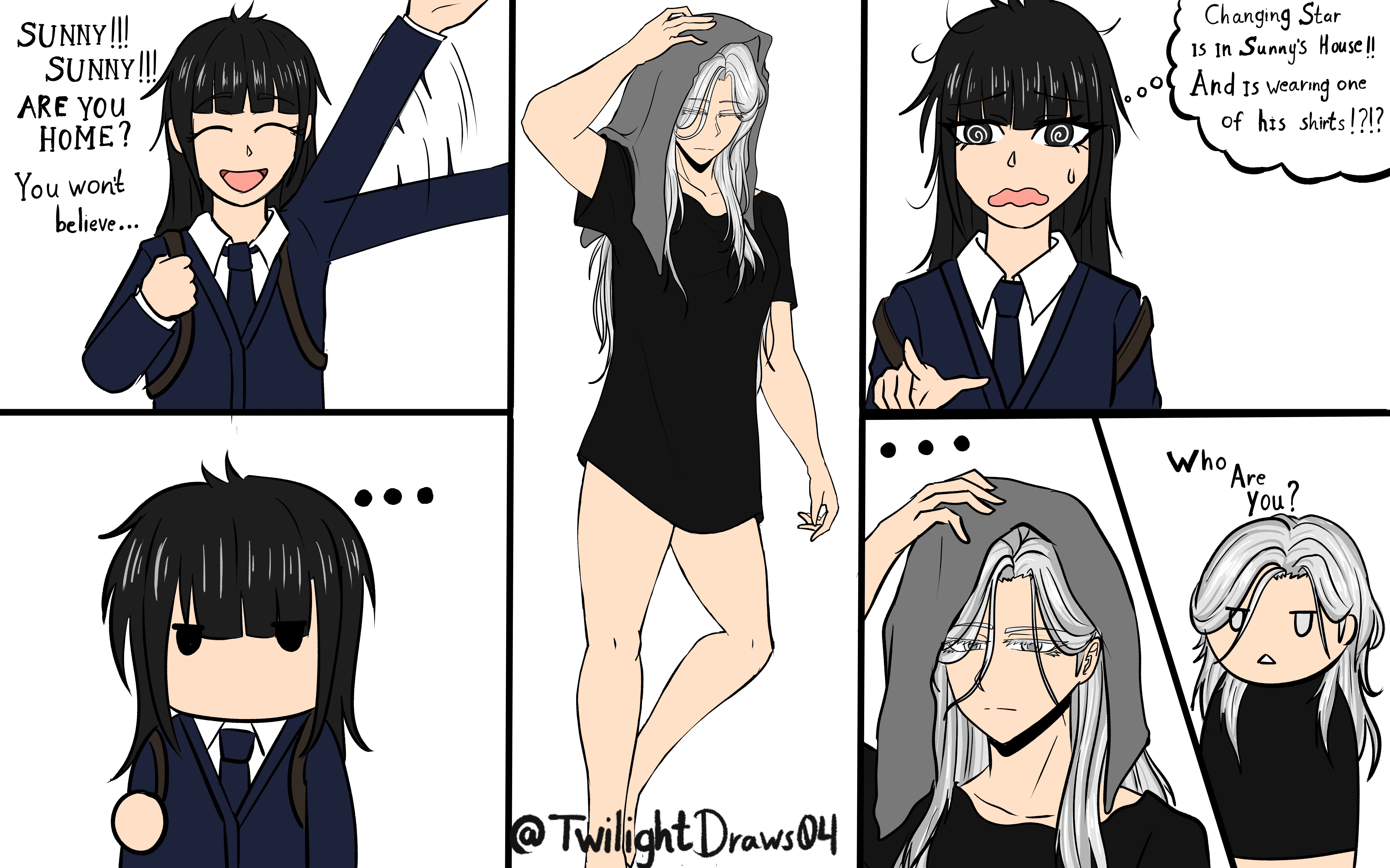 Fan art de Rain sur Reddit r/ShadowSlave (post original : 'Rain's first time meeting Nephis').