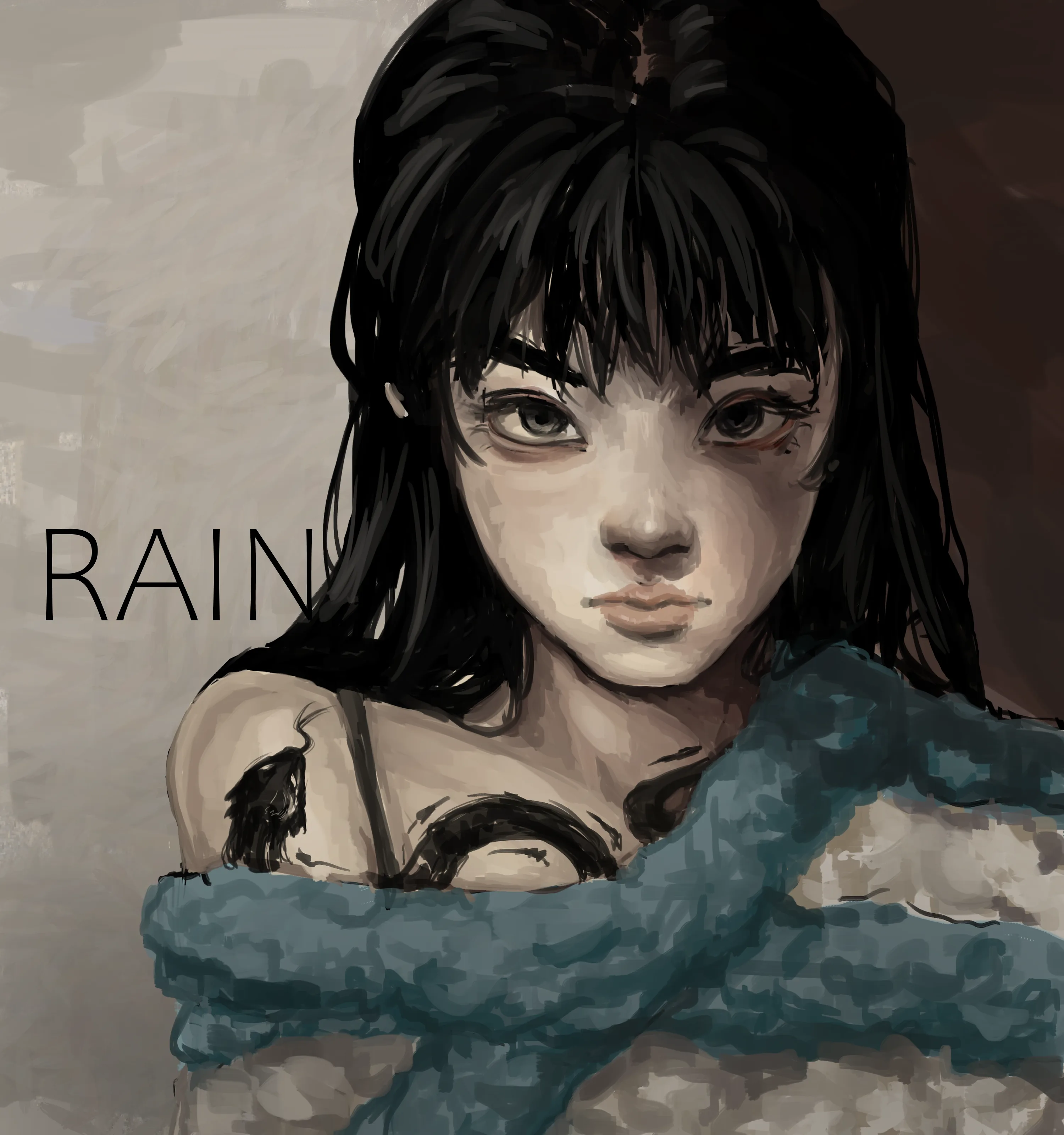 Fan art de Rain sur Reddit r/ShadowSlave (post original : 'I drew Rain today.').